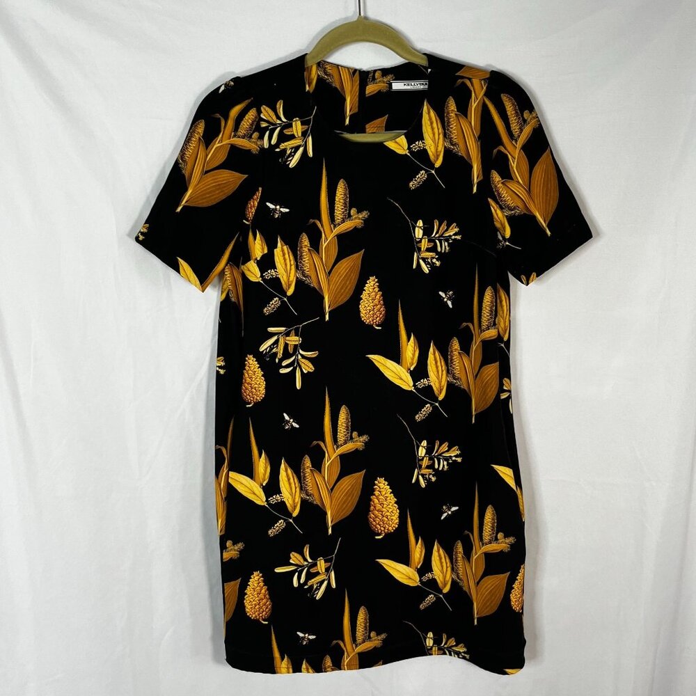 Kelly Bui London Floral‎ Print Short Sleeve Mastectomy  Dress XS